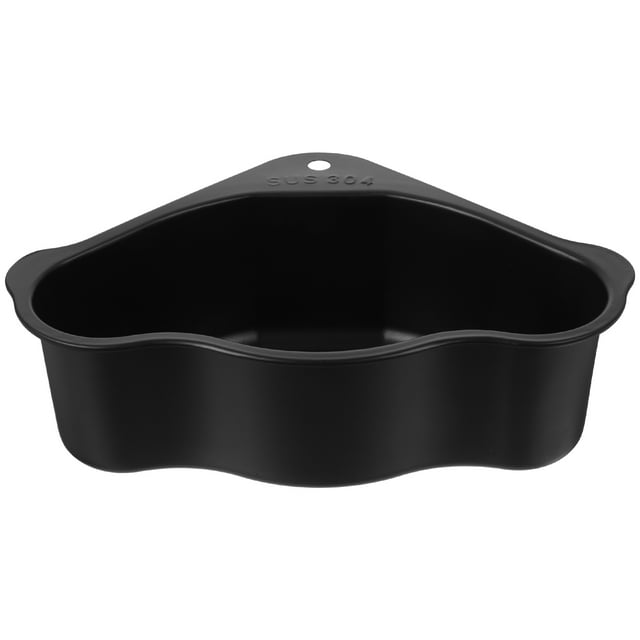 unbranded Colador Triangular Para Fregadero Negro De Inoxidable Para Residuos De Cocina