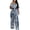 Stripe Print, variant on Zoeecloth Jumpsuits for Women Casual Wide Leg Pants Outfits Summer Loose Bodysuit Waisted A Neckline Overal for Women's S-XL