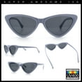 thumbnail image 2 of Womens Triangle Gothic Fashion Cat Eye Plastic Retro Sunglasses Grey - Black, 2 of 8