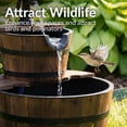 thumbnail image 6 of Sunnydaze Country Wood Brown 2-Tier Outdoor Water Fountain, 6 of 12