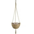 thumbnail image 2 of Neinkie Straw Rope Hanging Planter Baskets Flower Pot Holder Containers | Hanging Pots for Indoor Plants | Hanging Basket for Rustic Home Decor | Woven Basket for Plant Wall Decor, 2 of 7