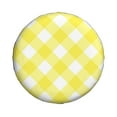thumbnail image 2 of XMXY Gingham Yellow Background Spare Tire Cover，Universal Waterproof Cover for Jeep RV Tire Wheel Protection 16 inch, 2 of 8
