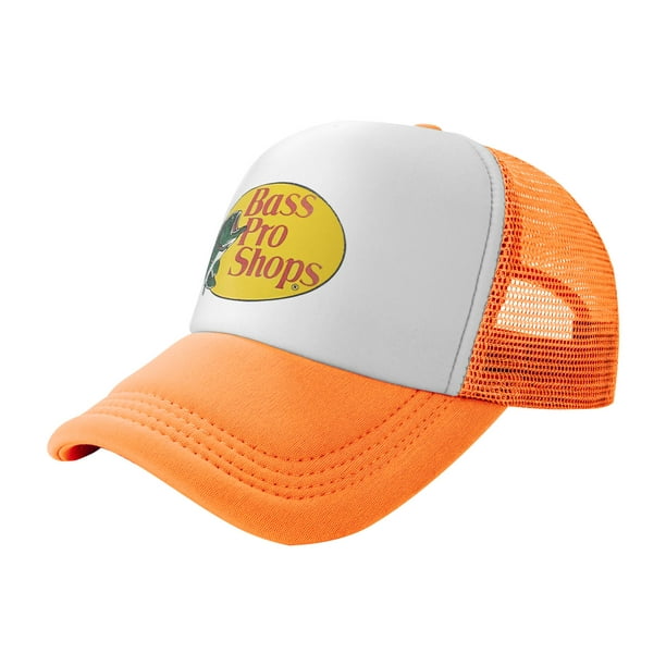 Bass pro shop Trucker Hats Orange One Size Adjustable Snapback Hat