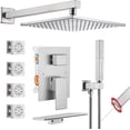thumbnail image 2 of Shower Faucet Set Matte Shower System Four Modes Shower Faucet with in Handheld Ceiling Mount Shower Head with Shower Head Dual Modes Body Jets, 2 of 6