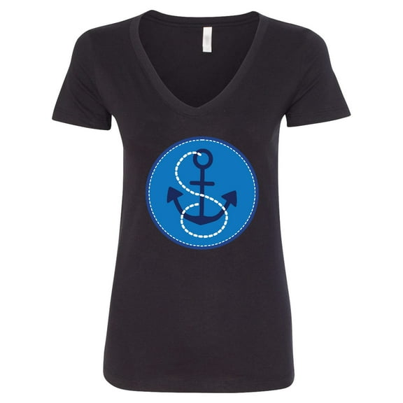 Inktastic Nautical Anchor Sailing Women's V-Neck T-Shirt