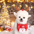 thumbnail image 2 of Christmas Pet Clothing Set, Dog Hat and Bibs Set Christmas Party S, 2 of 5