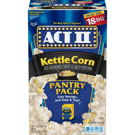 ACT II Kettle Corn Microwave Popcorn 2.75 Oz 18 (Best Popping Corn Reviews)