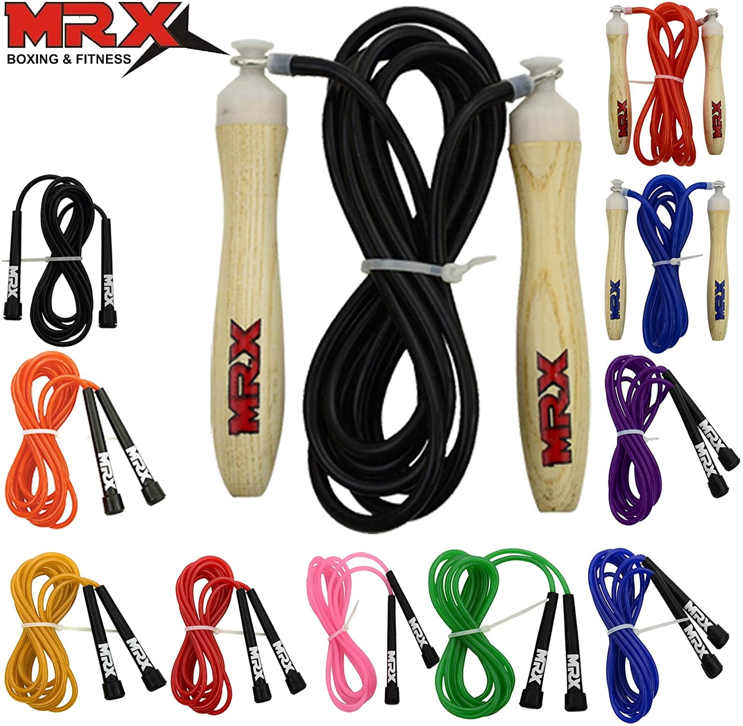 MRX 9" PVC Jump Rope for Cardio Fitness Versatile Jump Rope for Both