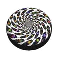 thumbnail image 3 of XMXY Feather Vortex Mandala Spare Tire Cover, Universal Waterproof Cover for Jeep RV Tire Wheel Protection, 16 inch, 3 of 8
