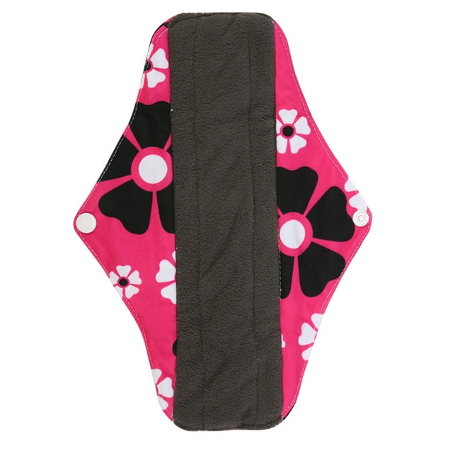 Serviette Hygiénique Réutilisable en Bambou Charbon pour Femmes Lavable Mama Protège-Slip WSD19