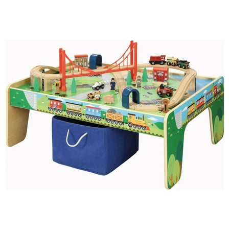 UPC: 0647069500845 | 50 Piece Train Table and Train Set