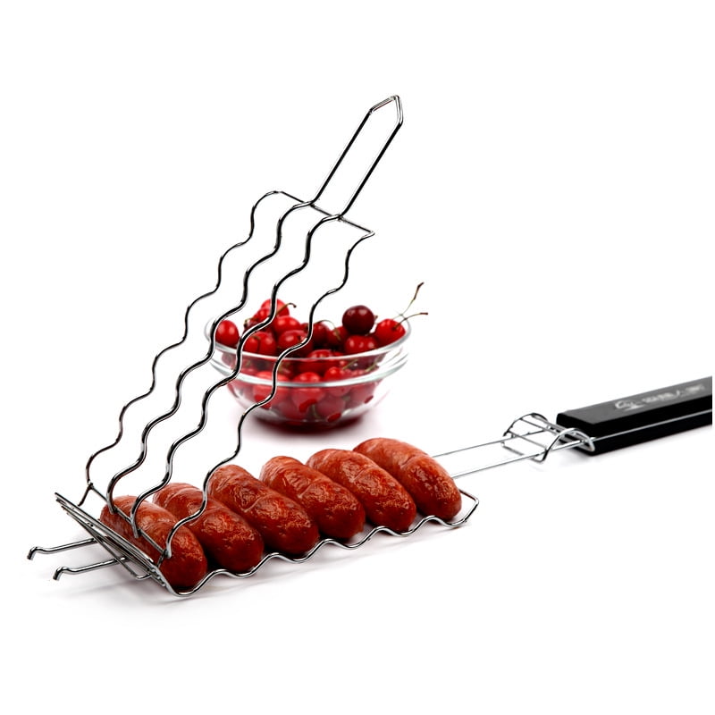 Sausage Grill Basket Stainless Steel Sausage Holder for Grilling