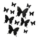 thumbnail image 2 of Decoración de pared de 12 piezas de mariposa negra de plástico simulado, 2 of 9