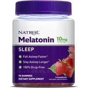 Natrol Melatonin Sleep Aid Gummy 10mg Strawberry Flavored (90 Gummies) *EN