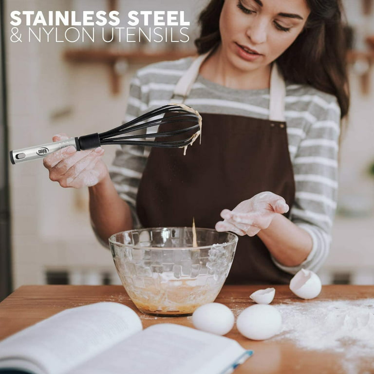 Nylon Black Stainless Steel Cooking Utensils (Set of 10)