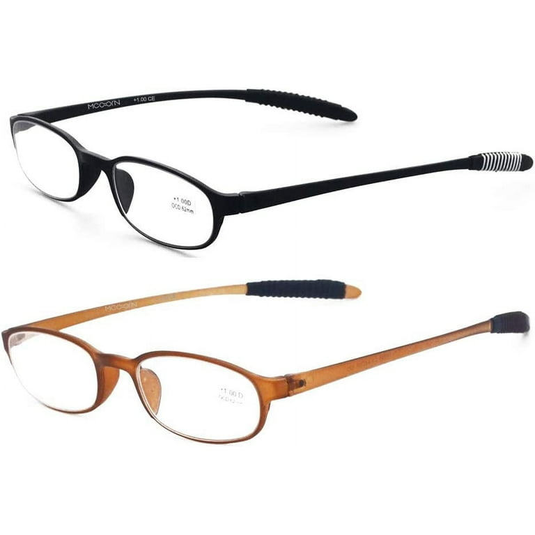 Mcoorn Lightweight Reading Glasses Flexible Memory Plastic Readers Men and Women