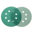 thumbnail image 2 of GLFSIL 5Inch 8Hole Sanding Discs Hook & Loop Wet Dry PET Film Green Sandpaper Polishing, 2 of 7
