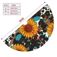 thumbnail image 3 of Lsque Vintage Sunflowes Print Christmas Tree Skirt, Tree Skirt with Ties or Velcro, Perfect for Holiday Decorations, Halloween, and New Year-30", 3 of 7