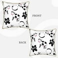 thumbnail image 3 of Kll Cute Cow And Milk Stains Decorative Throw Pillow Covers Velvet Soft For Couch Sofa Bedroom Living Room Outdoor (Pillow core not included) -18"X18", 3 of 8