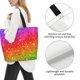 thumbnail image 3 of Disketp Colorful Glitter Bolsa Tote Estampada para Mujer, Bolso de Hombro y de Mano para Compras y Viajes, 3 of 8