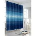 thumbnail image 3 of Fsddascl Blue Ombre Shower Curtain Set - 72" x 78" Washable Bathtub Curtain with 12 Hooks, Contemporary Minimalism Abstract Aesthetic Waterproof Fabric Stall Shower Curtains for Bathroom/Bathtub, 3 of 6