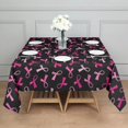 thumbnail image 3 of Breast Cancer Square Tablecloth,Waterproof Square Table Cover,Wipeable Spillproof Washable Table Cover for Home Kitchen Party Decor 52"x52"(132x132cm), 3 of 6