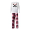 thumbnail image 1 of Birdeem Pyjamas de Noël Assortis pour la Famille, Blouse à Carreaux pour Maman, Hauts à Col Rond Manches Longues + Pantalons, Pantalons de Pyjama de Noël pour Femmes, 1 of 3