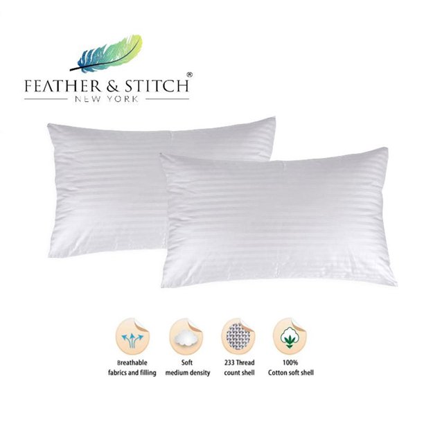 Luxury 100 Cotton, Hypoallergenic Down Alternative Sleeping Pillows