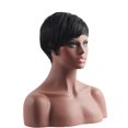 thumbnail image 3 of Peluca Corta De Pelo Negro Y Peluca Resistente Al Calor 32 Cm - Negro #2 Sunnimix Pelucas cortas de pelo humano, 3 of 8