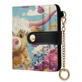 thumbnail image 2 of Small Wallet For Women Bifold Leather Pocket Coin Credit Card Holder With RFID Blocking A Cute Highland Cow, 2 of 6