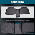 thumbnail image 3 of Car Floor Mats Compatible With 2020-2023 Kia Telluride Bucket Seats Without Center Console Custom Making TPE Rubber Floor Liners, 3 of 8