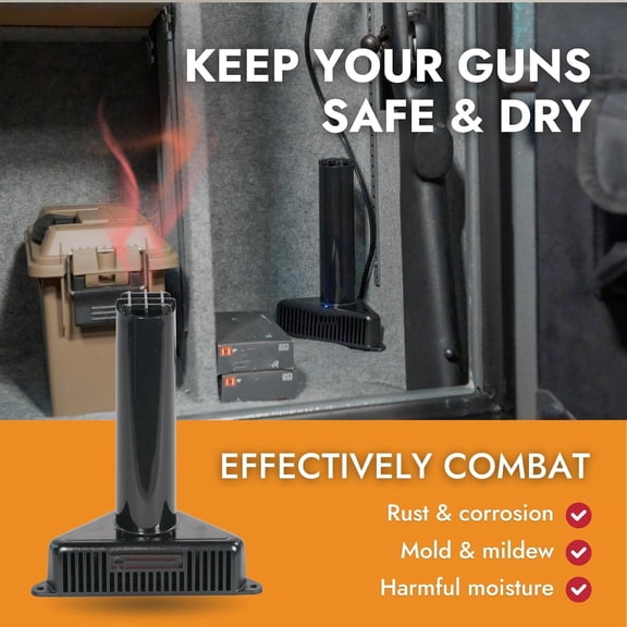 Dryer, SafeKeeping Dryer and Dehumidifier for Gun Safes and Storage Cabinets, For Up to 300 Cubic Feet of Enclosed Space