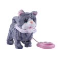 thumbnail image 2 of HILABEE Walking Cat Toy Musical Kitten with Scarf with Voice Recording Singing Kitty Gray, 2 of 7