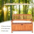 thumbnail image 6 of Spaco 33 Gallon Wooden Storage Bench with Liner for Patio Garden Porch, Travel Outdoor Storage Container Box, 6 of 9
