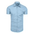 thumbnail image 4 of Camisas De Vestir Para Hombre Slim Fit Hombres Primavera Verano Casual Manga corta Camisas de playa Top Blusa Camisas (Light Blue, XXL), 4 of 5