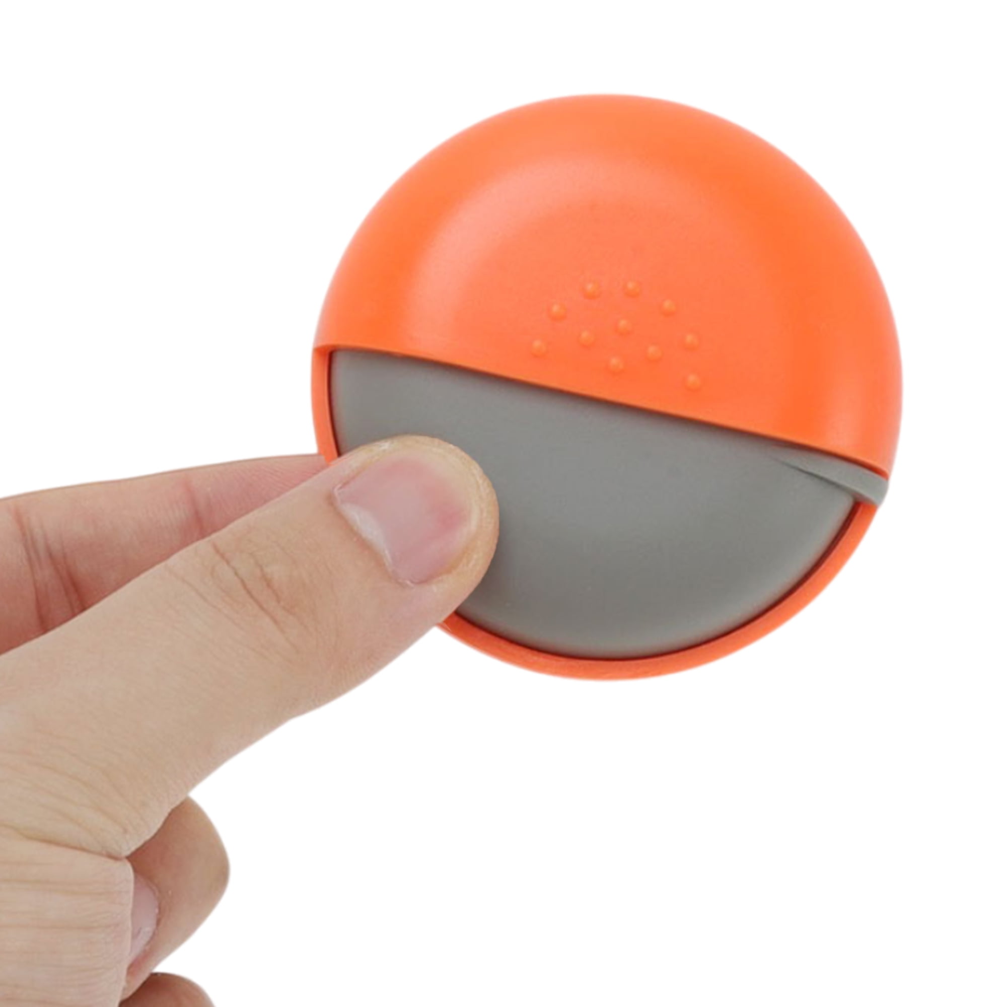 Unique Bargains Useful Durable 1 Grid Round Rotating Pill Case 1 Pc Orange