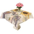 thumbnail image 2 of Sunflower Vintage Table Cloth Waterproof Tablecloths, Farmhouse Botanical Floral Butterfly Tablecloth Dining Table Cover for Kitchen Party Tabletop Outdoor, Square Tablecloth 54x54 Inch, 2 of 9