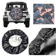 thumbnail image 5 of TEQUAN Universal Waterproof Spare Tire Cover, Dustproof Sun Protection Oriental Style Flowers Mountains Pattern Wheel Covers, 16 inch, 5 of 7
