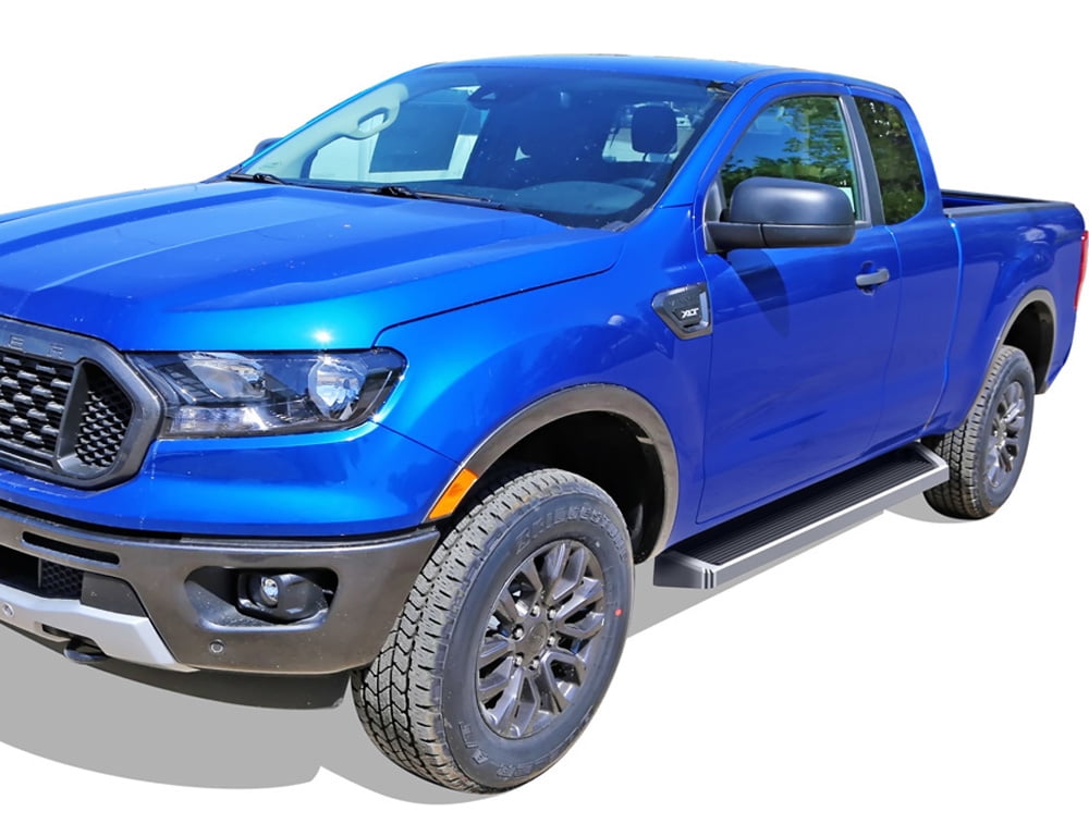 APS Running Boards Style Compatible with Ford Ranger 2019-2023 Super Cab (with 2 Full Size Doors and 2 Suicide Doors) (Nerf Bars Side Steps Side Bars)