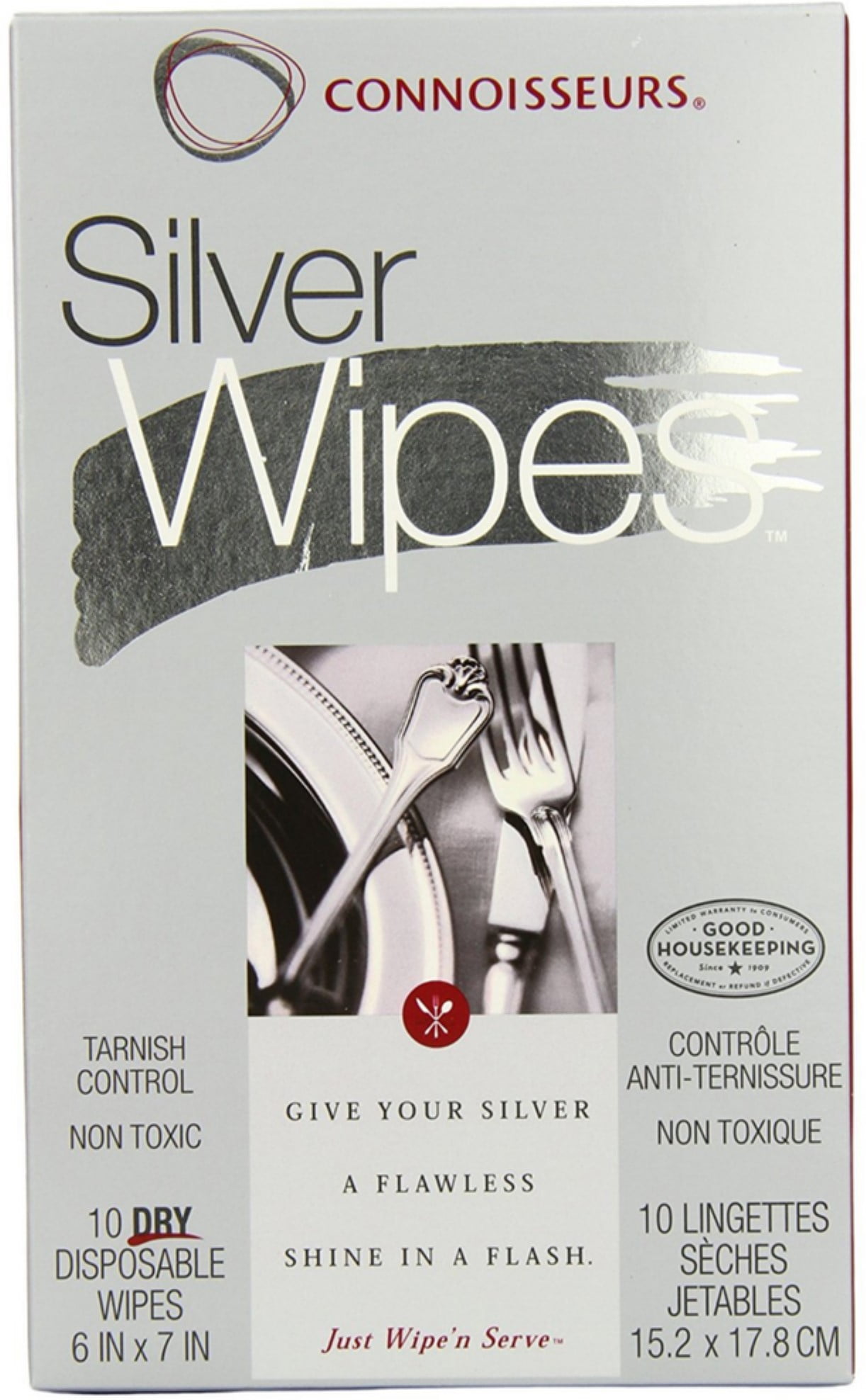 Connoisseurs Silver Wipes 10 ea (Pack of 3)