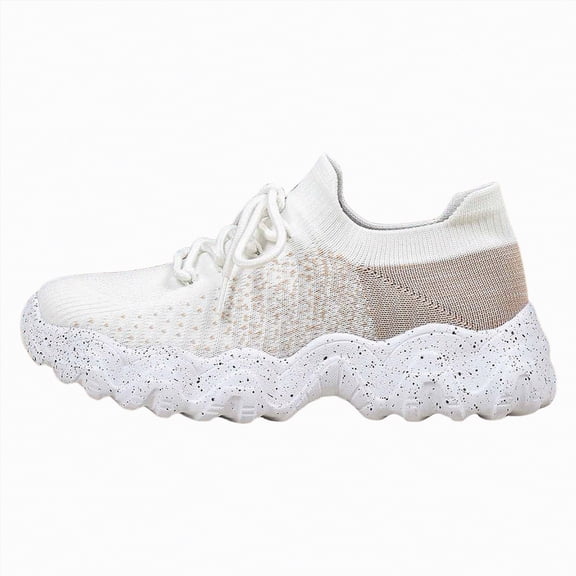 Rotm Tennis Shoes Womens Women's Lightweight Slip On Walking Running Shoes White,10.5