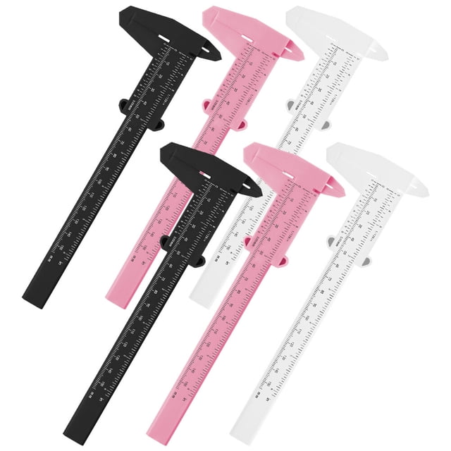Miangastore 6Pcs Eyebrow Measuring Rulers Eyebrow Calipers Gauge Rulers for Eyebrow Makeup Accessories