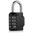 thumbnail image 5 of 4 Digit Combination Locks Padlock Waterproof Resettable Locker Outdoor Padlock (Black), 5 of 5