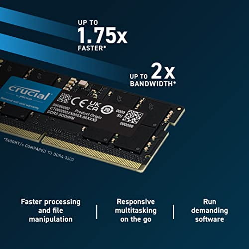 MICRON CRUCIAL 32GB KIT (2X16GB) DDR5-5600 SODIMM - Walmart.ca