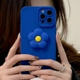 thumbnail image 5 of Compatible with iPhone Case,Blue Cute 3D Flower Floral Camera Lens Protection Soft Shockproof Cover Phone Case (OneFlower,iPhone 14 Plus), 5 of 6