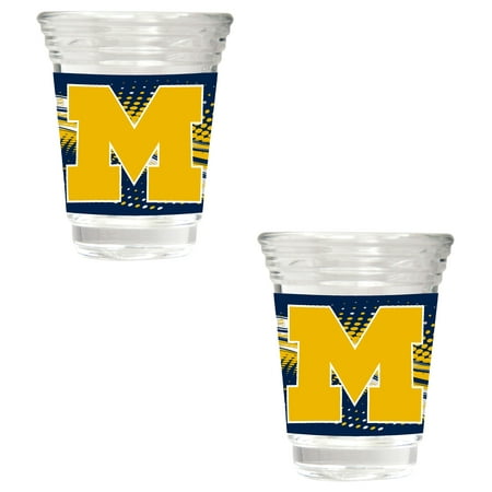 Michigan Wolverines 2-Piece 2oz. Party Shot Glass Set - No Size