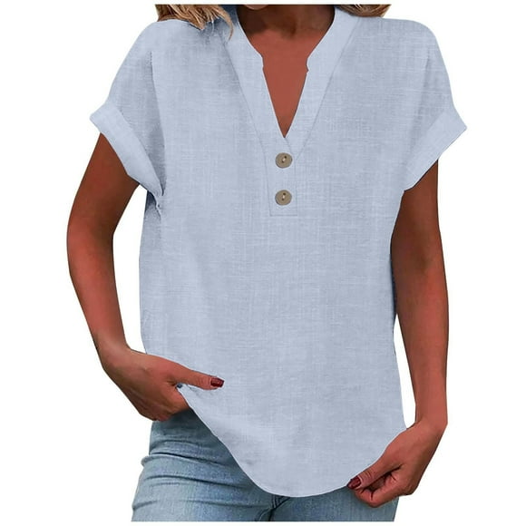 2025 Women Spring Summer Clothing Button Down Dress for Women Long Sleeve Solid Button Back Ruffled Womens Western Shirt Trim Blouse Casual Short Long Sleeve Summer Shirts Sleeve Blouse