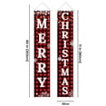 thumbnail image 4 of Letrero de porche de Navidad, decoración de cuadros de Búfalo, cartel de puerta de Feliz Navidad, decoración colgante de Navidad para puerta delantera de patio de casa, 4 of 4