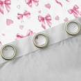 thumbnail image 4 of Homewish Kawaii Bowknot Curtains Pack of 2 (42x84 Each) for Girls, White Pink Plaid Curtains Blackout, Hand Drawn Love Hearts Bedroom Curtains, Luxury Bedroom Decor, 4 of 6