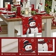 thumbnail image 6 of Table Runner 13x72 Inch,Red Snowman Let It Snow Winter, Seasonal Christmas Kitchen Dining Table Decoration for Home Party Indoor, 6 of 6